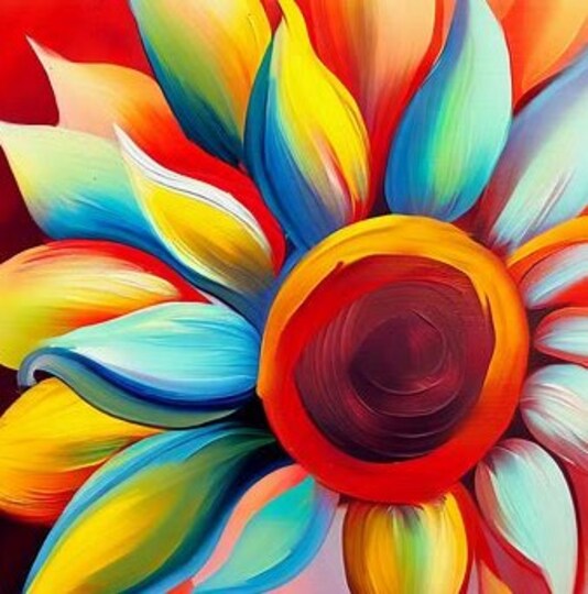 Bold Floral Abstract Acrylic Painting Workshop